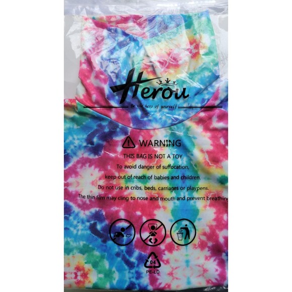 Herou Tie Dye Mock Turtleneck Slim Fitted Lightweight Shirts Sz M - Picture 5 of 5